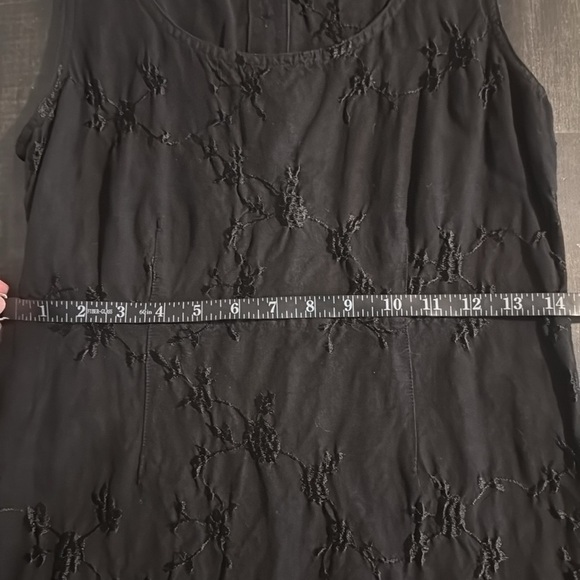 Johnny Was Black Floral Embroidered Maxi Dress Mixed Media Size Small - Picture 7 of 8